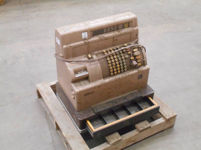 lot 93 image: Antique National Cash Register, Hea...