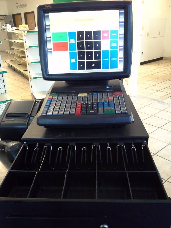 lot 45 image: Verifone Topaz 2 terminal POS system W Saphire Site controller