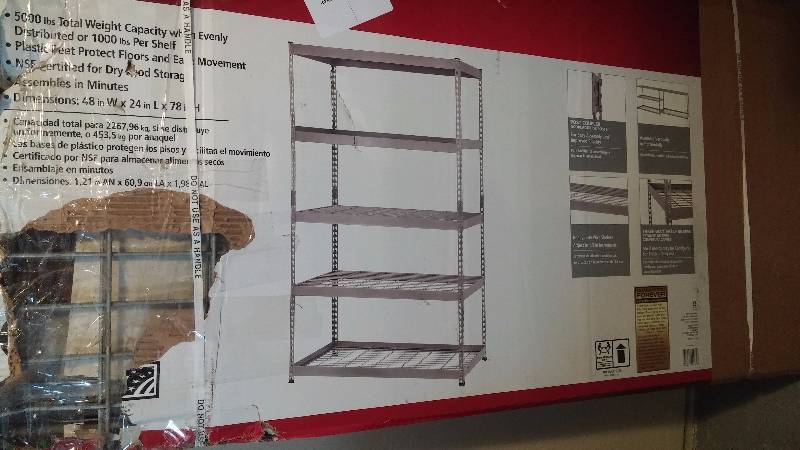 lot 8 image: Husky 5 Shelf Heavy Duty Storage Unit