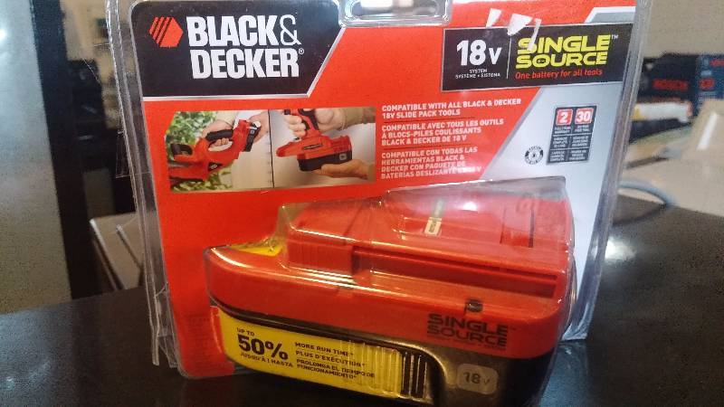 lot 27 image: Black & Decker 18v single source battery