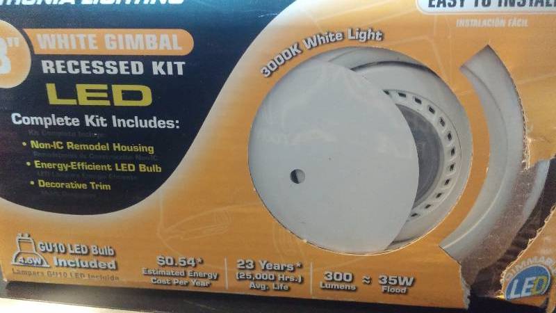 lot 34 image: 3 inch white recessed LED light kit