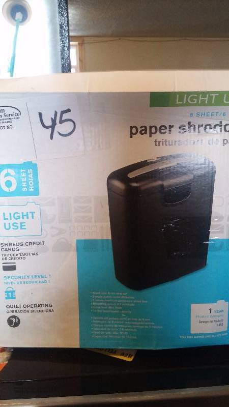 lot 45 image: Paper Shredders
