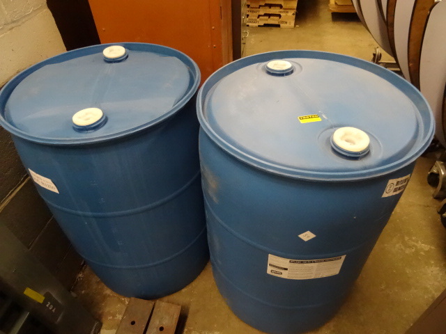 lot 59 image: 2-55 Gal. Plastic Drums.