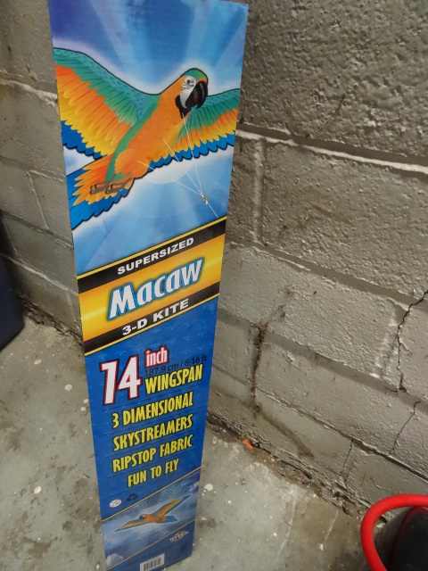 lot 63 image: Super Sized Macaw 3-D Kite New