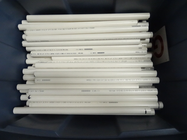lot 65 image: PVC Pipe Pieces Approx 120 Pieces