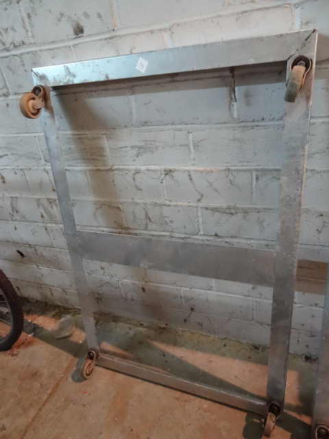 lot 73 image: 32 X 48 Metal Framed Cart