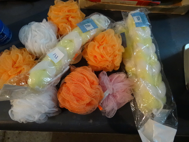 lot 132 image: Misc Bath Ruffle Scrubbers