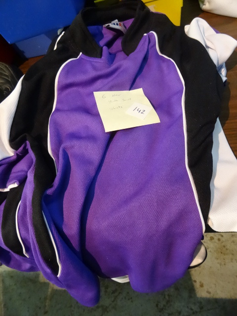 lot 142 image: 6 New Youth Small Sports Shirts