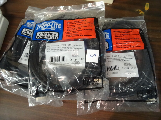 lot 149 image: Tripp Lite Model P500-010   Cable Qty 3
