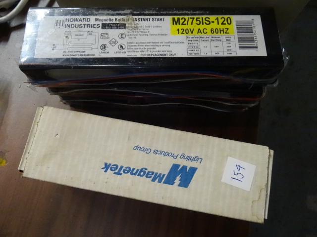 lot 159 image: 5 Magnetic Ballasts