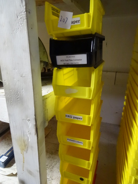lot 207 image: 7 X 4 Hardware Containers  Qty 9