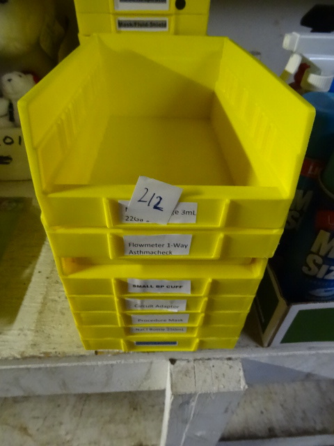 lot 212 image: 11 X 7 Hardware Containers Qty 27
