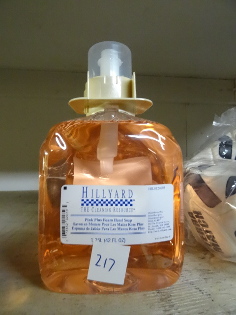 lot 217 image: Hillyard Pink Plus Foam Hand Soap Qty 3