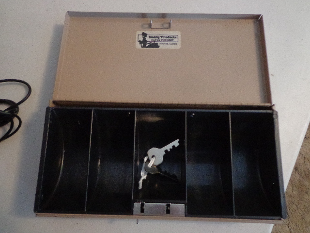 lot 77 image: 2 Boxes Of Black Logitech Speakers & Lock Box