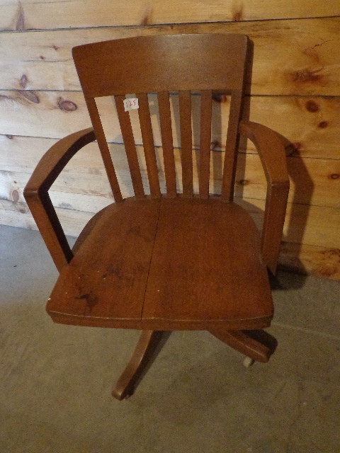 lot 125 image: Wooden Office Chair