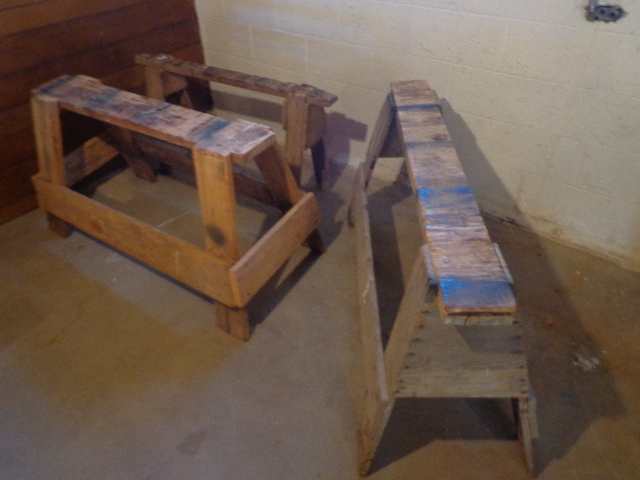 lot 167 image: Wooden Saw Horses