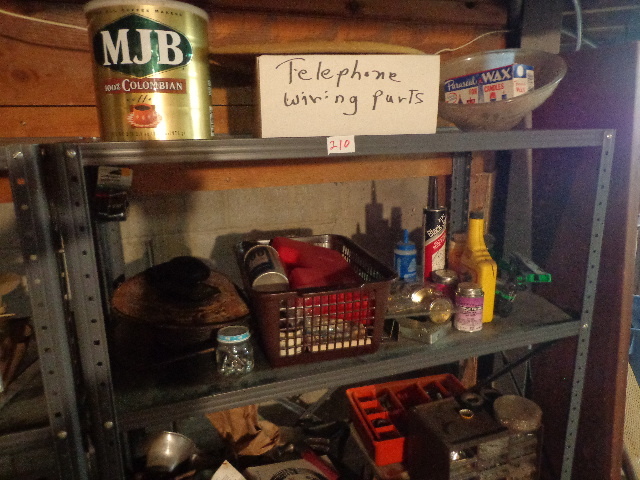 lot 210 image: Metal Shelving & All Its Contents