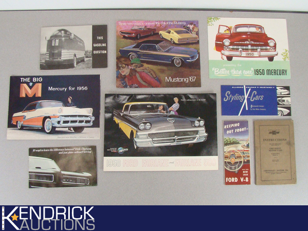 Lot of Higher End Vintage Car Advertising Brochures
