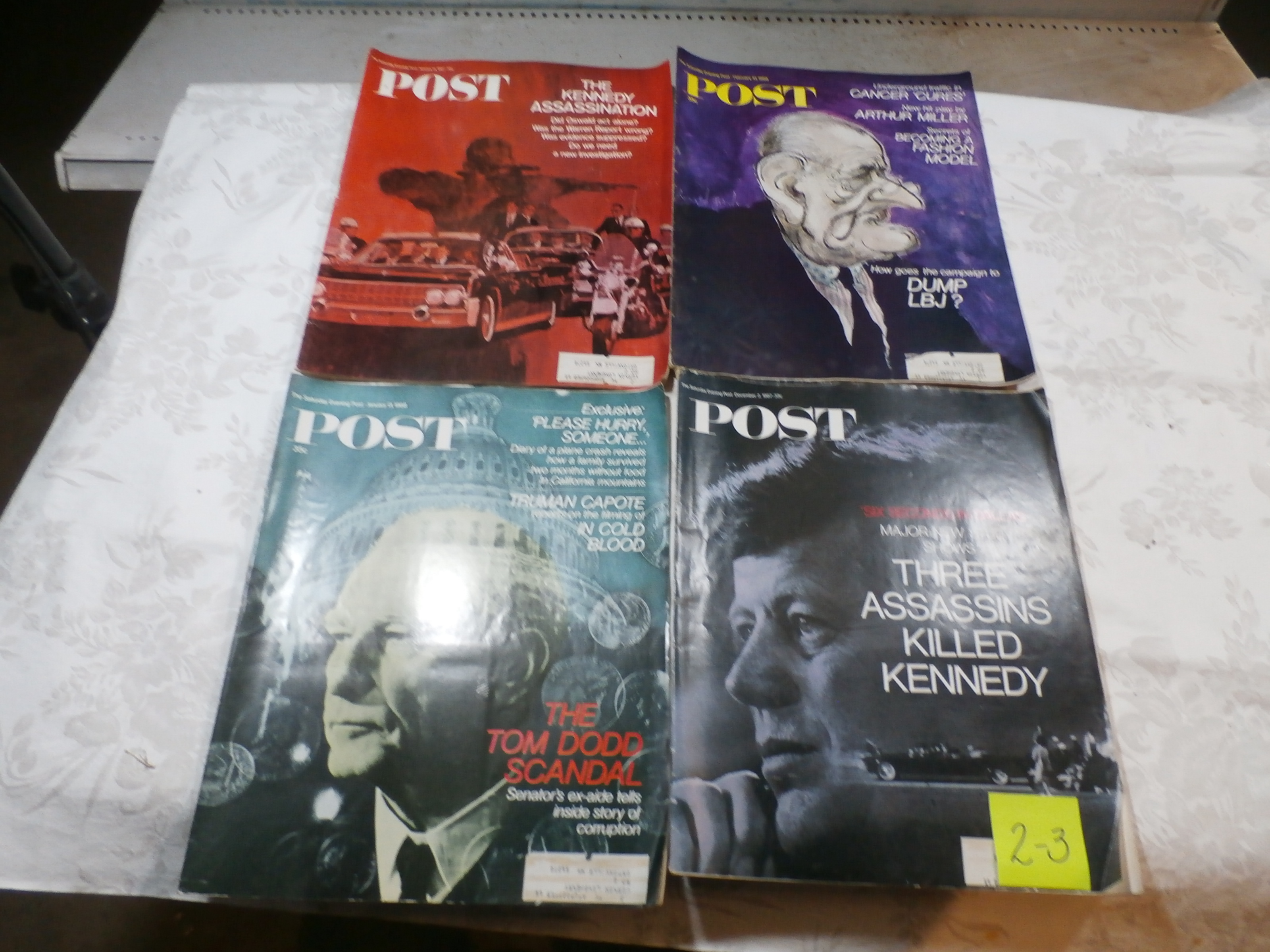 4 vintage POST magazines.