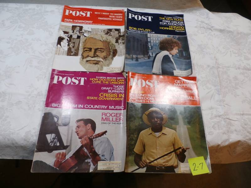 4 vintage POST magazines.