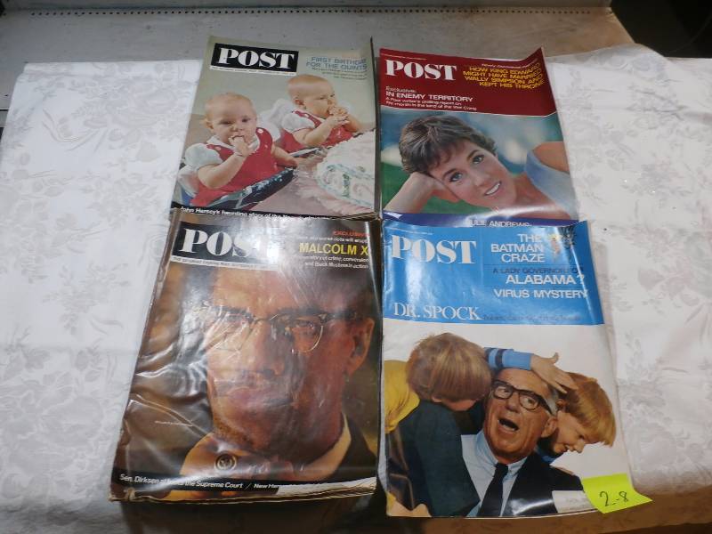 4 vintage POST magazines.