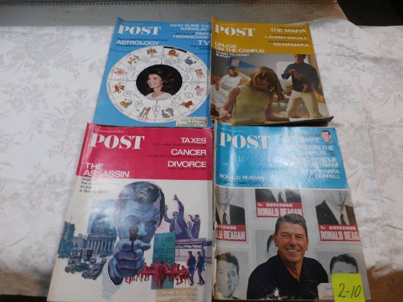 4 vintage POST magazines.