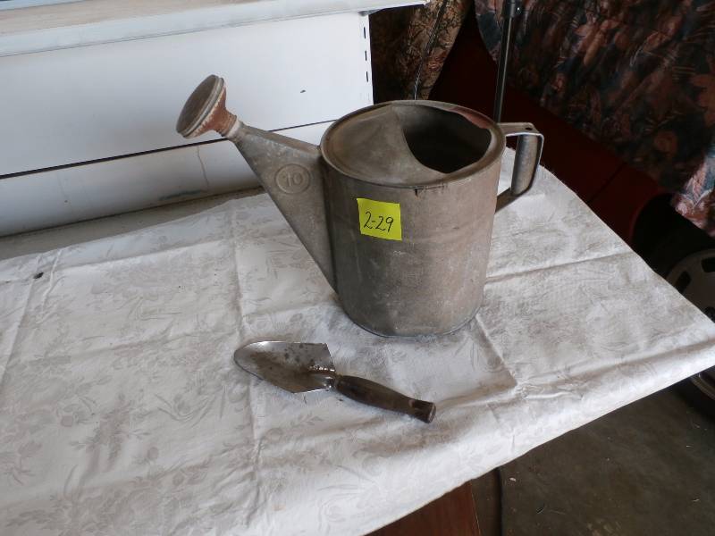 vintage watering can.
