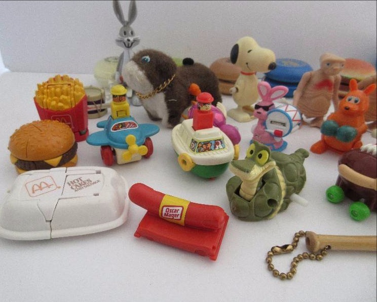 Vintage Toys - Duncan Yoyo, Wind-up ET, Oscar Mayer Whistle, Smokey Bear Badge