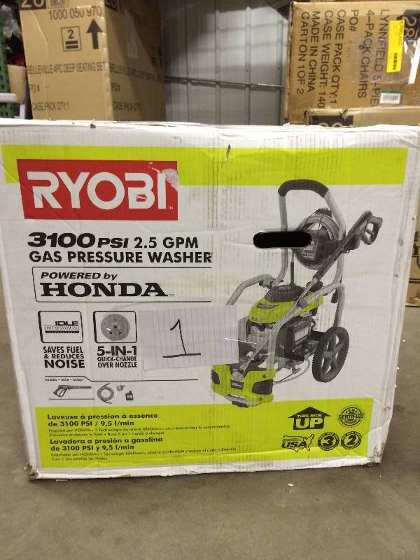 Ryobi 3100-PSI 2.5-GPM Honda Gas Pressure Washer with Idle Down Model ...