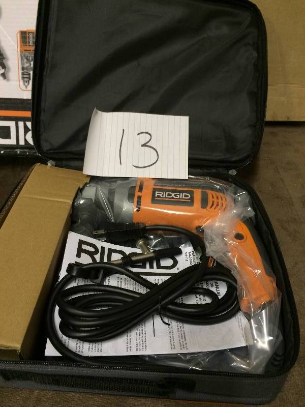 RIDGID 8-Amp 12 in. Heavy-Duty Variable Speed Reversible Drill Model # R71111 NEW