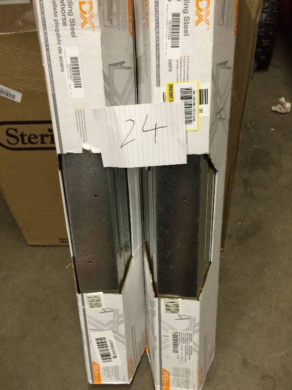 Set of 2 HDX Compartment Folding Steel Sawhorse Model # SH106