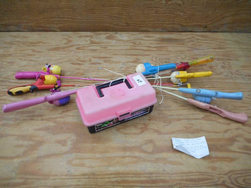 lot 29 image: Bundle Of Childrens Fishing Rods & ...