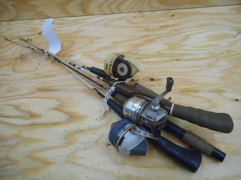 lot 242 image: Lot Of (4) Zenco Ice Rod & Reel Set...
