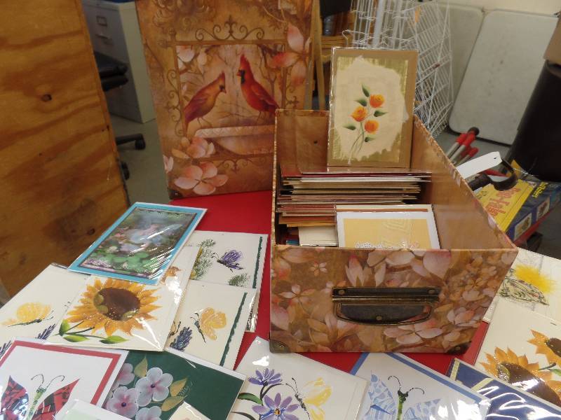 Decorative Box with Handmade Greeting Cards