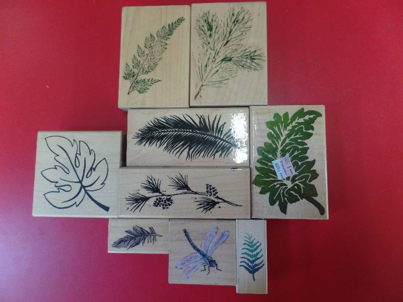 Leaves and Greens Themed Stamps