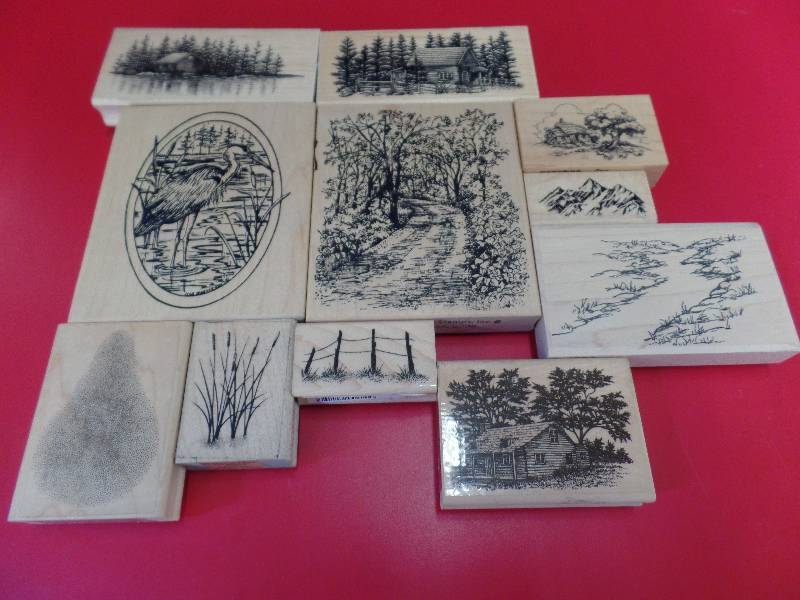 Cabins, WIlderness, Outdoor Stamps