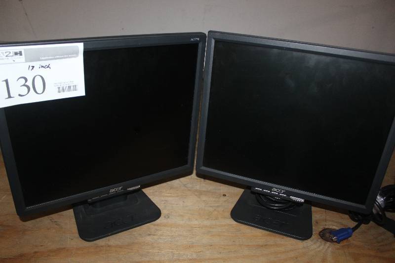 lot 130 image: Lot of (2) Acer 17 Monitor