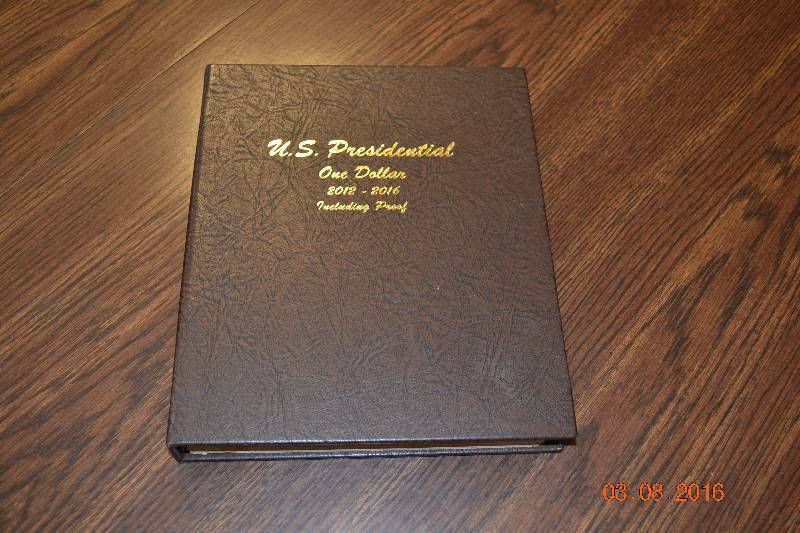 lot 2 image: US  Presidential  collector  dollar  book  no coins