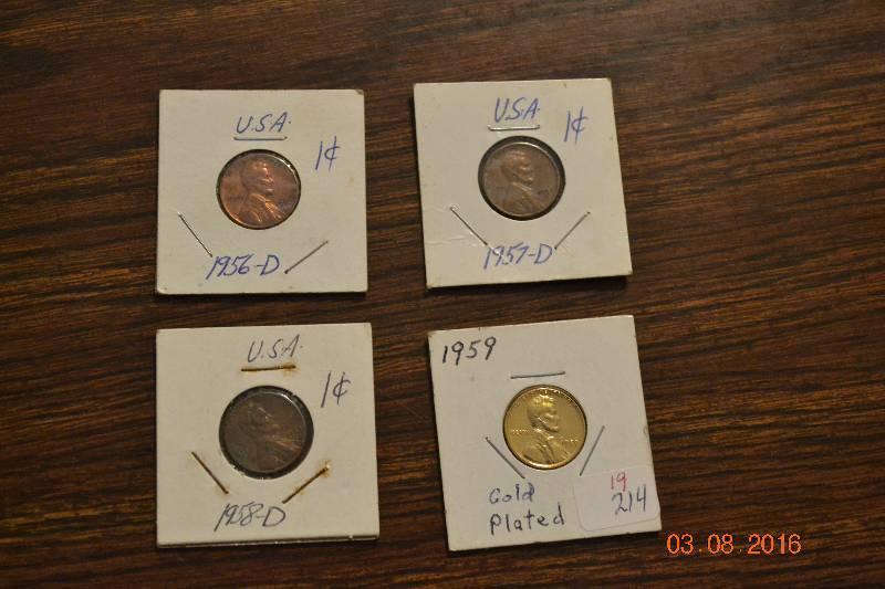 lot 12 image: 4  collector pennies