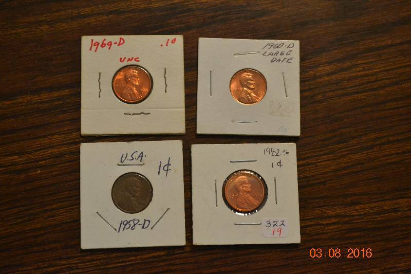 lot 13 image: 4  collector pennies