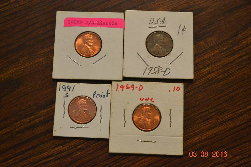lot 14 image: 4  collector pennies