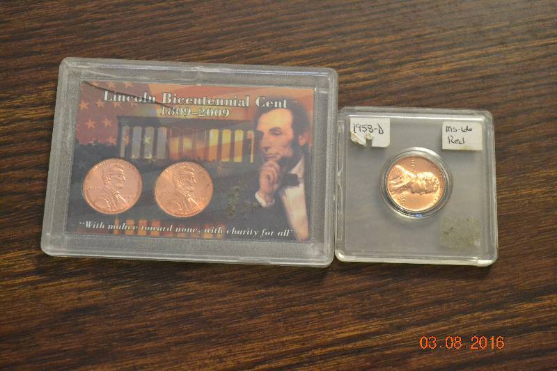 lot 17 image: 3  collector pennies