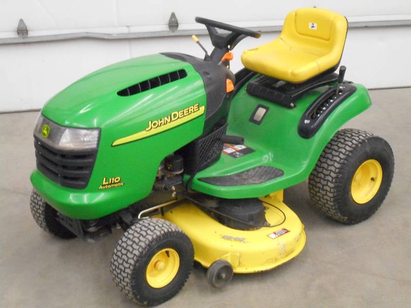 john deere ride on mower l110 automatic