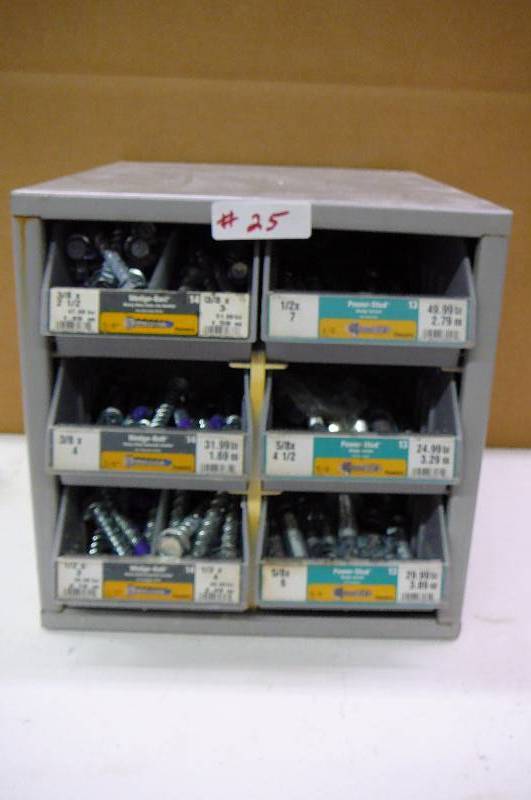 Cabinet with Concrete Anchors Wedge bolts, power Stud