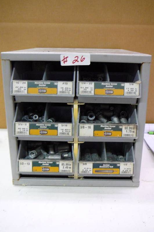 Cabinet with Concrete Machine Screw Anchors
