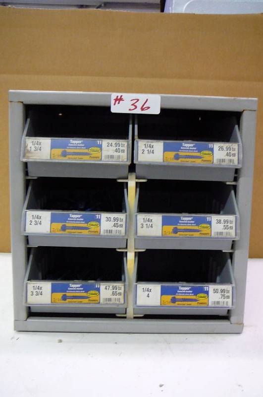 Cabinet with Concrete Anchors Tappers