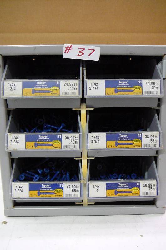 Cabinet with concrete Anchors, Tappers