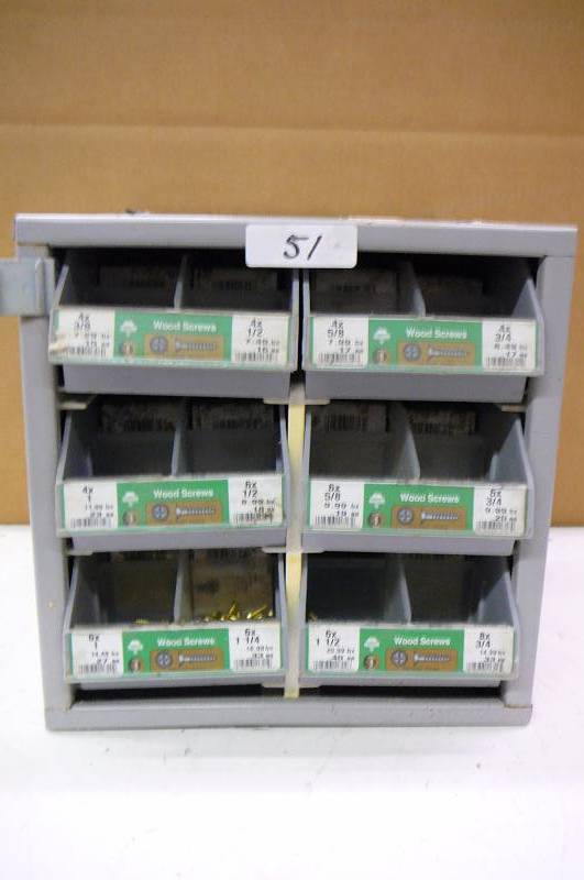 Cabinet with Wood Screws Brass