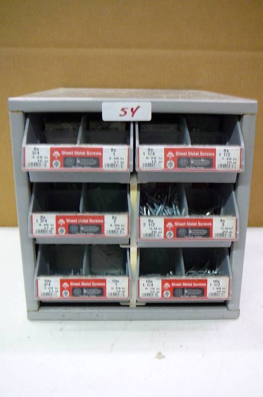 Cabinet with Sheet Metal Screws, Flat, Phillips