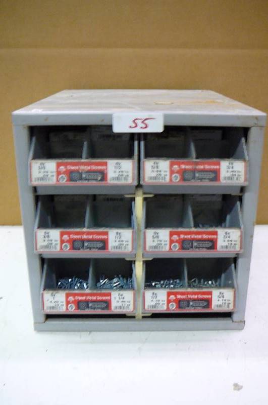 Cabinet with Sheet Metal Screws, Flat, Phillips